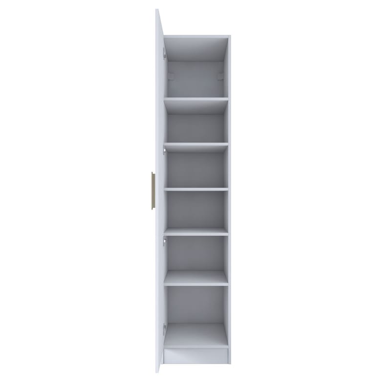 Keldan Garderob 45x210x45 cm - Vit - Förvaring - Klädförvaring - Garderob & garderobssystem - Klädskåp & fristående garderob