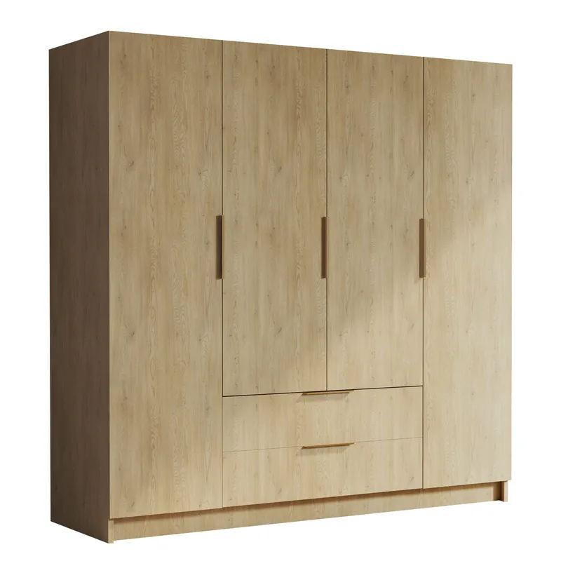 Kelros Garderob 200x216 cm - Brun - Förvaring - Klädförvaring - Garderob & garderobssystem