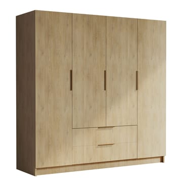 Kelros Garderob 200x216 cm i Trä - Beige - Förvaring - Klädförvaring - Garderob & garderobssystem