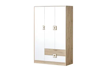 Klacksberg Garderob 120x50x190 cm - Ljus Ek/Vit - Förvaring - Klädförvaring - Garderob & garderobssystem