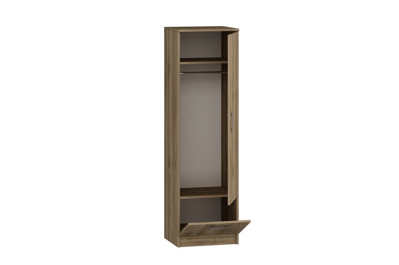 Kleoo Garderob 50x187 cm Brun - Hanah Home - Förvaring - Klädförvaring - Garderob & garderobssystem