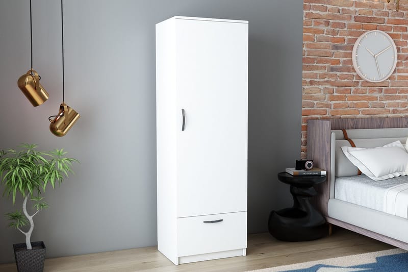 Kleoo Garderob 50x187 cm Vit - Hanah Home - Förvaring - Klädförvaring - Garderob & garderobssystem