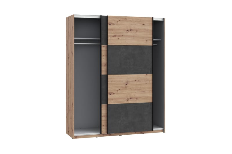Kocherinovo Garderob 62x171 cm - Brun/Grå - Förvaring - Klädförvaring - Garderob & garderobssystem