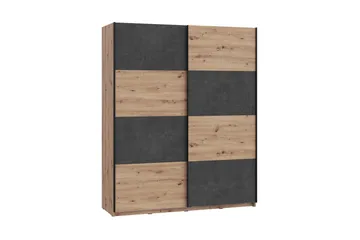 Kocherinovo Garderob 62x171 cm - Brun/Grå - Förvaring - Klädförvaring - Garderob & garderobssystem