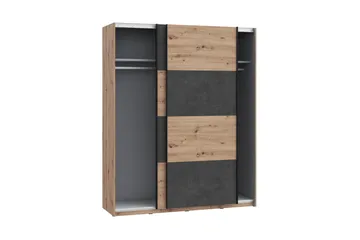 Kocherinovo Garderob 62x171 cm - Brun/Grå - Förvaring - Klädförvaring - Garderob & garderobssystem