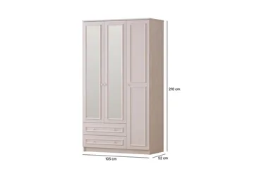 Kovric Garderobsskåp 105x210 cm - Matt Vit - Förvaring - Klädförvaring - Garderob & garderobssystem