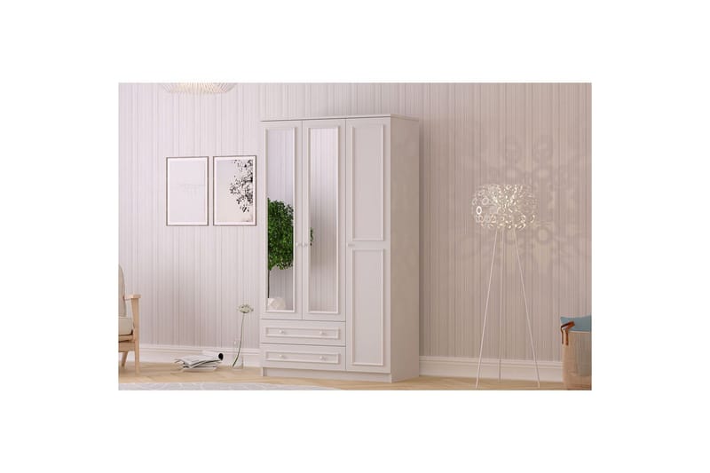 Kovric Garderobsskåp 105x210 cm - Matt Vit - Förvaring - Klädförvaring - Garderob & garderobssystem