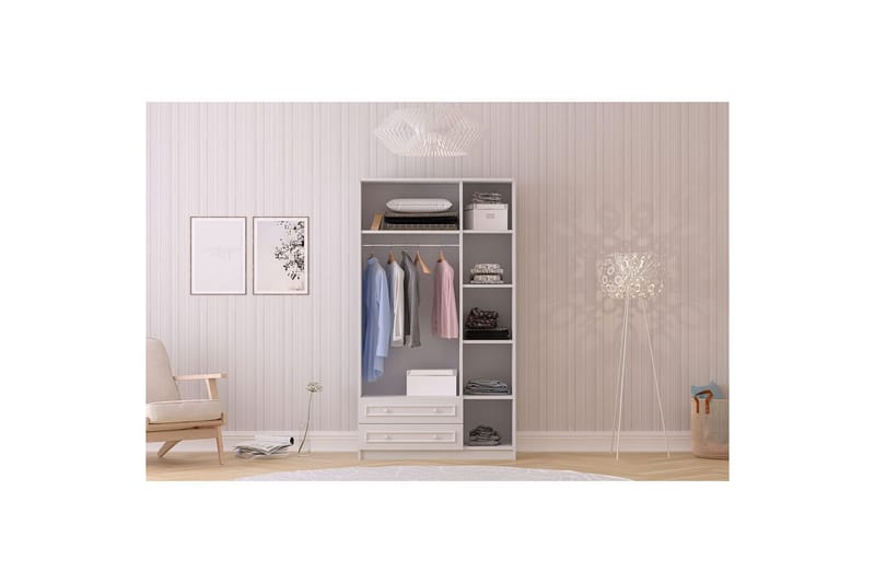 Kovric Garderobsskåp 105x210 cm - Matt Vit - Förvaring - Klädförvaring - Garderob & garderobssystem