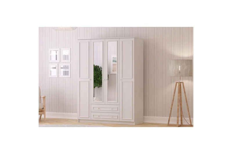Kovric Garderobsskåp 140x210 cm - Matt Vit - Förvaring - Klädförvaring - Garderob & garderobssystem