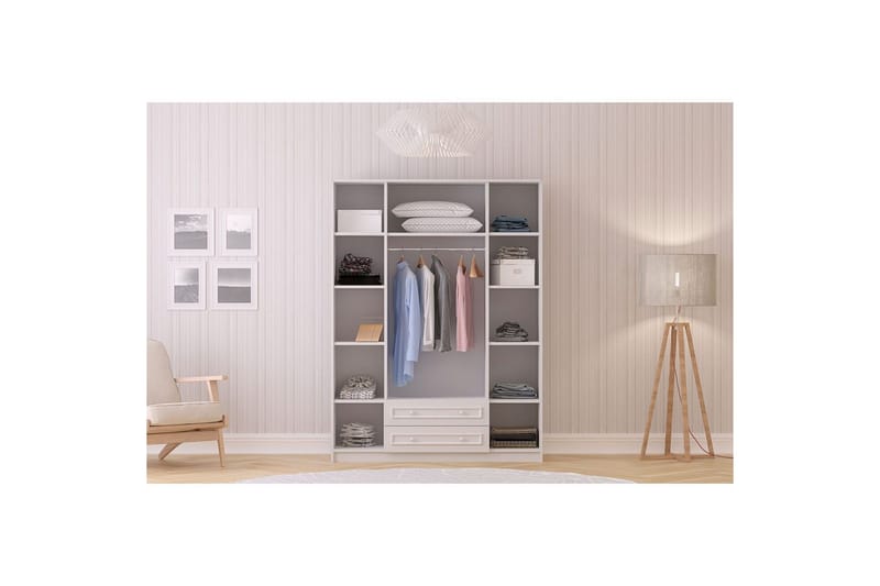 Kovric Garderobsskåp 140x210 cm - Matt Vit - Förvaring - Klädförvaring - Garderob & garderobssystem