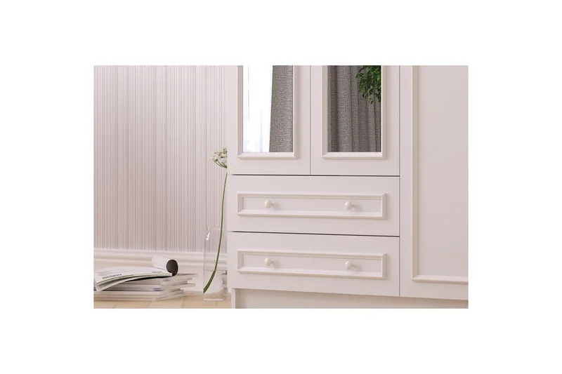 Kovric Hörngarderob 105x182 cm - Matt Vit - Förvaring - Klädförvaring - Garderob & garderobssystem - Hörngarderob