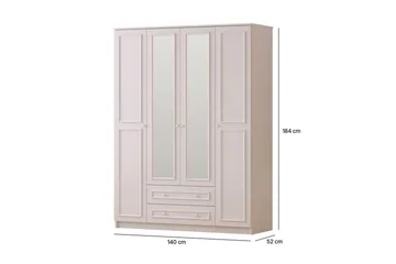Kovric Hörngarderob 140x184 cm - Matt Vit - Förvaring - Klädförvaring - Garderob & garderobssystem