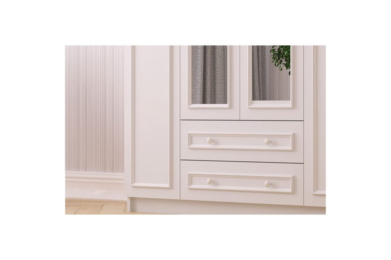 Kovric Hörngarderob 140x184 cm - Matt Vit - Förvaring - Klädförvaring - Garderob & garderobssystem - Hörngarderob