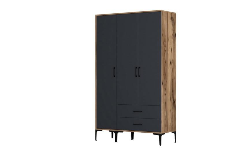 Kumsal Garderob 120 cm - Antracit - Förvaring - Klädförvaring - Garderob & garderobssystem