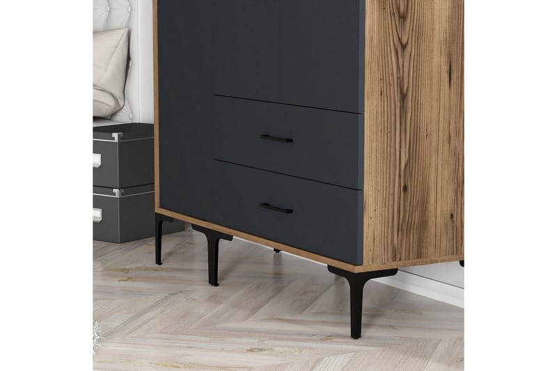 Kumsal Garderob 120 cm - Antracit - Förvaring - Klädförvaring - Garderob & garderobssystem