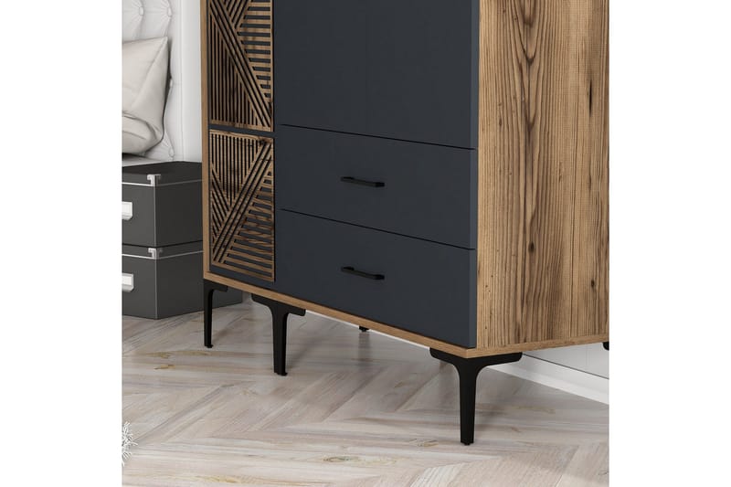 Kumsal Garderob 120 cm - Antracit - Förvaring - Klädförvaring - Garderob & garderobssystem