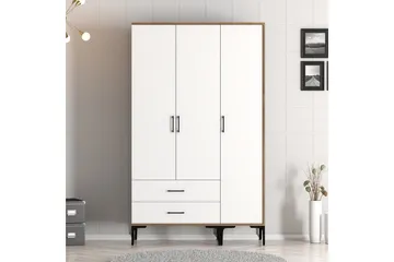 Kumsal Garderob 120 cm - Brun/Vit - Förvaring - Klädförvaring - Garderob & garderobssystem