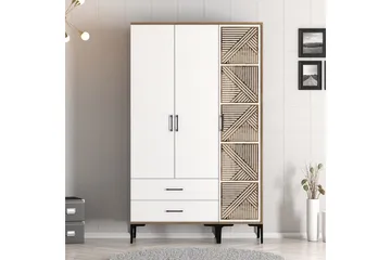Kumsal Garderob 120 cm - Brun/Vit - Förvaring - Klädförvaring - Garderob & garderobssystem
