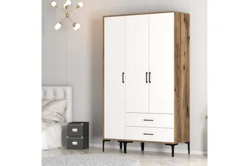 Kumsal Garderob 120 cm - Brun/Vit - Förvaring - Klädförvaring - Garderob & garderobssystem