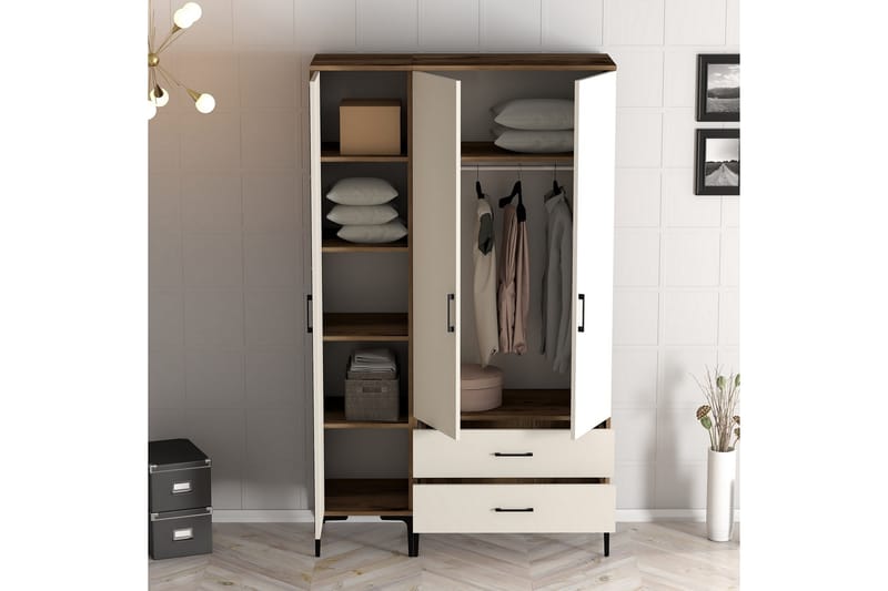 Kumsal Garderob 120 cm - Cream - Förvaring - Klädförvaring - Garderob & garderobssystem