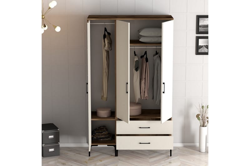 Kumsal Garderob 120 cm - Cream - Förvaring - Klädförvaring - Garderob & garderobssystem