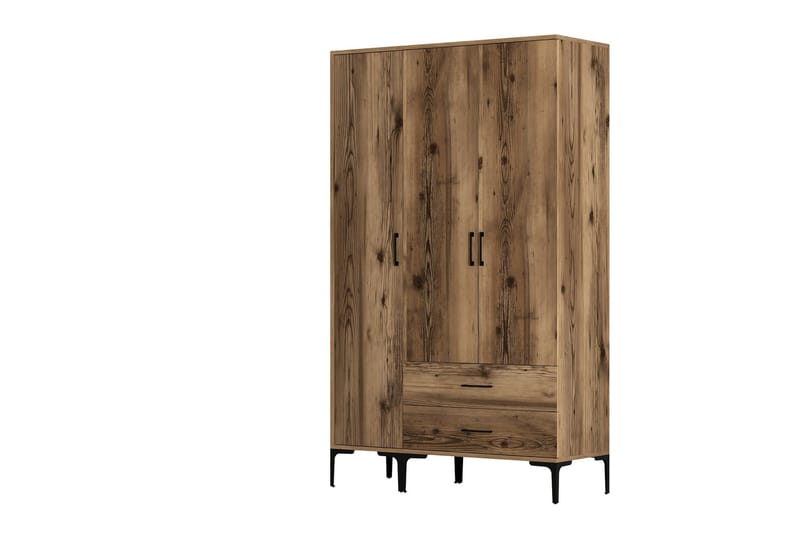 Kumsal Garderob 120 cm - Valnöt - Förvaring - Klädförvaring - Garderob & garderobssystem