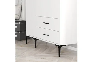 Kumsal Garderob 120 cm - Vit - Förvaring - Klädförvaring - Garderob & garderobssystem