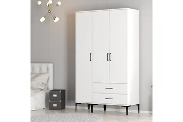Kumsal Garderob 120 cm - Vit - Förvaring - Klädförvaring - Garderob & garderobssystem