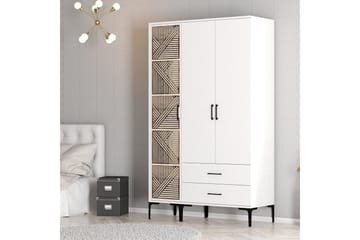 Kumsal Garderob 120 cm - Vit - Förvaring - Klädförvaring - Garderob & garderobssystem