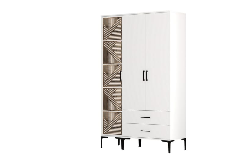 Kumsal Garderob 120 cm - Vit - Förvaring - Klädförvaring - Garderob & garderobssystem
