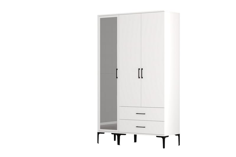 Kumsal Garderob 120 cm - Vit - Förvaring - Klädförvaring - Garderob & garderobssystem