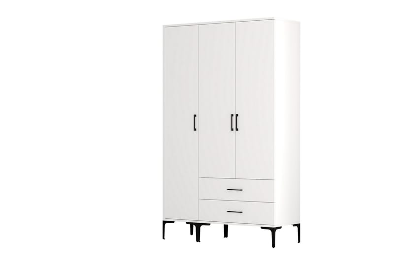 Kumsal Garderob 120 cm - Vit - Förvaring - Klädförvaring - Garderob & garderobssystem