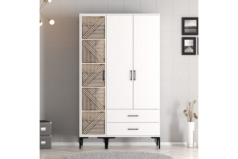 Kumsal Garderob 120 cm, Vit