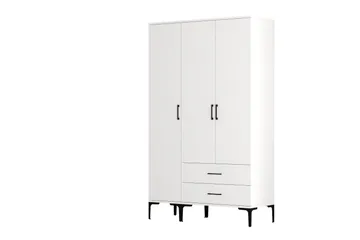 Kumsal Garderob 120 cm - Vit - Förvaring - Klädförvaring - Garderob & garderobssystem