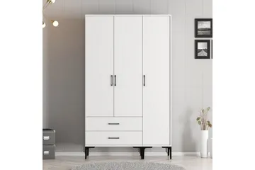 Kumsal Garderob 120 cm - Vit - Förvaring - Klädförvaring - Garderob & garderobssystem