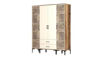 Kumsal Garderob 160 cm - Cream - Förvaring - Klädförvaring - Garderob & garderobssystem