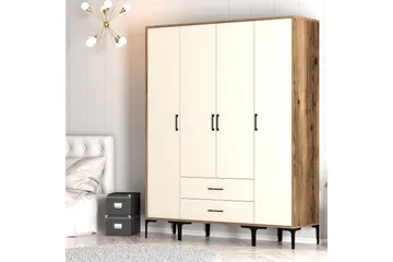 Kumsal Garderob 160 cm - Cream - Förvaring - Klädförvaring - Garderob & garderobssystem