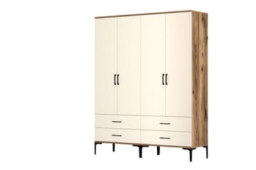 Kumsal Garderob 160 cm - Cream - Förvaring - Klädförvaring - Garderob & garderobssystem