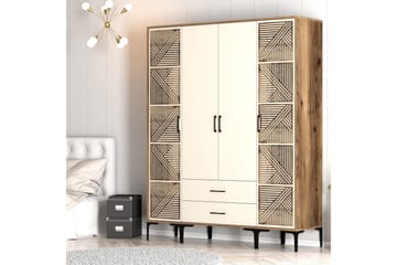 Kumsal Garderob 160 cm - Cream - Förvaring - Klädförvaring - Garderob & garderobssystem