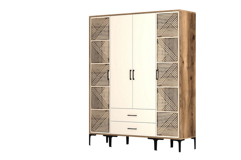Kumsal Garderob 160 cm - Cream - Förvaring - Klädförvaring - Garderob & garderobssystem