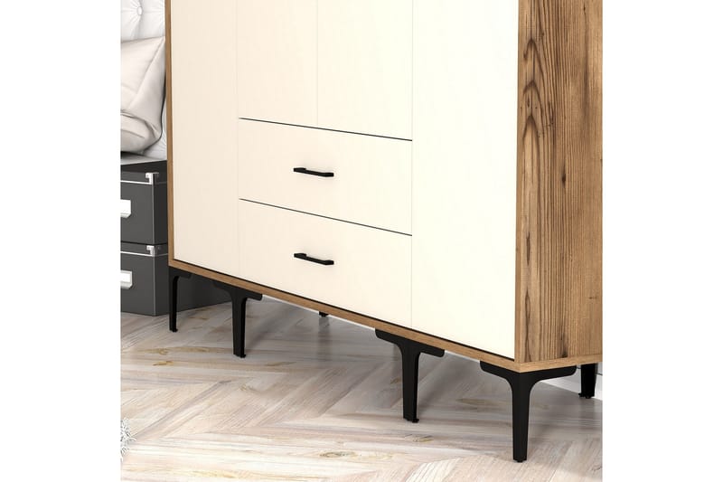 Kumsal Garderob 160 cm - Cream - Förvaring - Klädförvaring - Garderob & garderobssystem