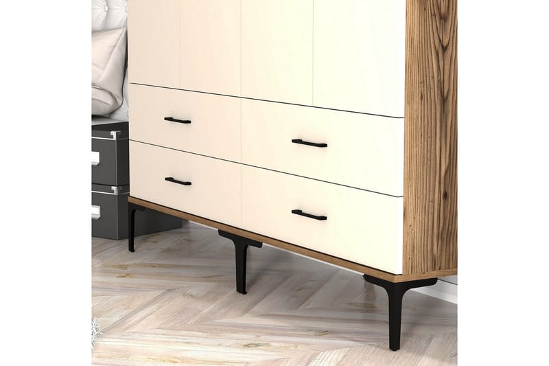 Kumsal Garderob 160 cm - Cream - Förvaring - Klädförvaring - Garderob & garderobssystem