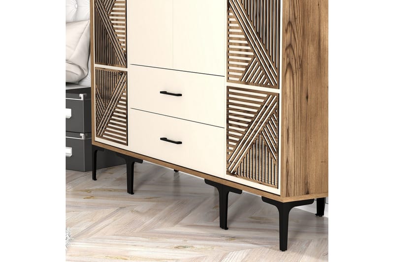 Kumsal Garderob 160 cm - Cream - Förvaring - Klädförvaring - Garderob & garderobssystem