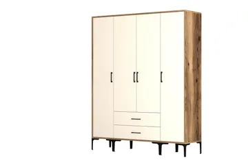 Kumsal Garderob 160 cm - Cream - Förvaring - Klädförvaring - Garderob & garderobssystem