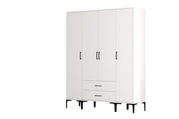 Kumsal Garderob 160 cm - Vit - Förvaring - Klädförvaring - Garderob & garderobssystem
