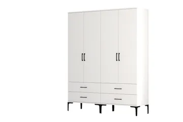Kumsal Garderob 160 cm - Vit - Förvaring - Klädförvaring - Garderob & garderobssystem