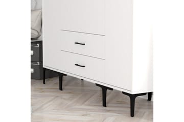 Kumsal Garderob 160 cm - Vit - Förvaring - Klädförvaring - Garderob & garderobssystem