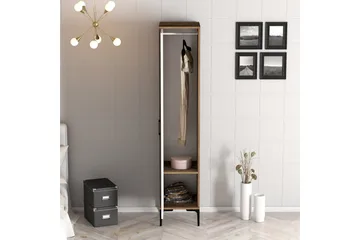 Kumsal Garderob 40 cm - Valnöt/Vit - Förvaring - Klädförvaring - Garderob & garderobssystem