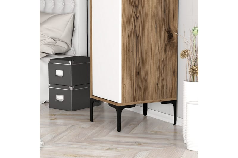 Kumsal Garderob 40 cm - Valnöt/Vit - Förvaring - Klädförvaring - Garderob & garderobssystem