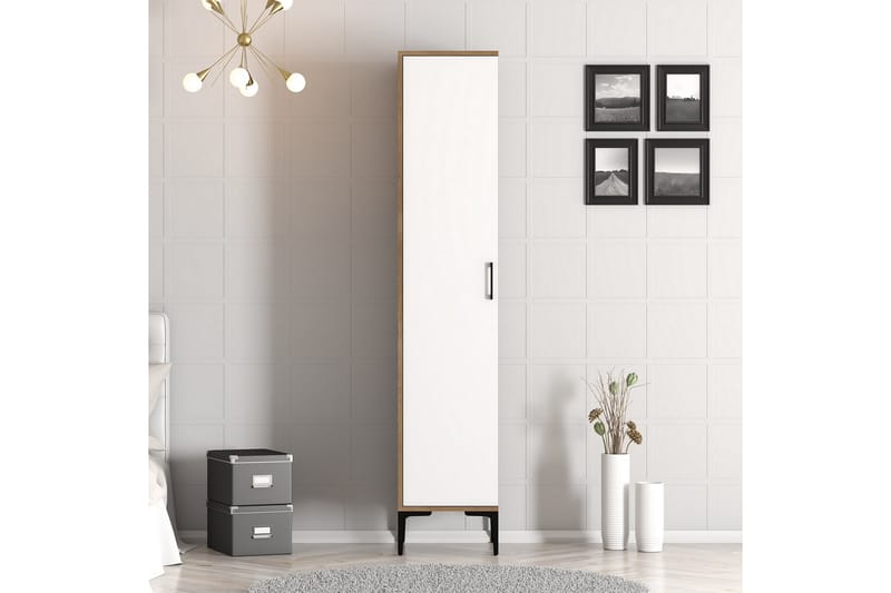 Kumsal Garderob 40 cm - Valnöt/Vit - Förvaring - Klädförvaring - Garderob & garderobssystem